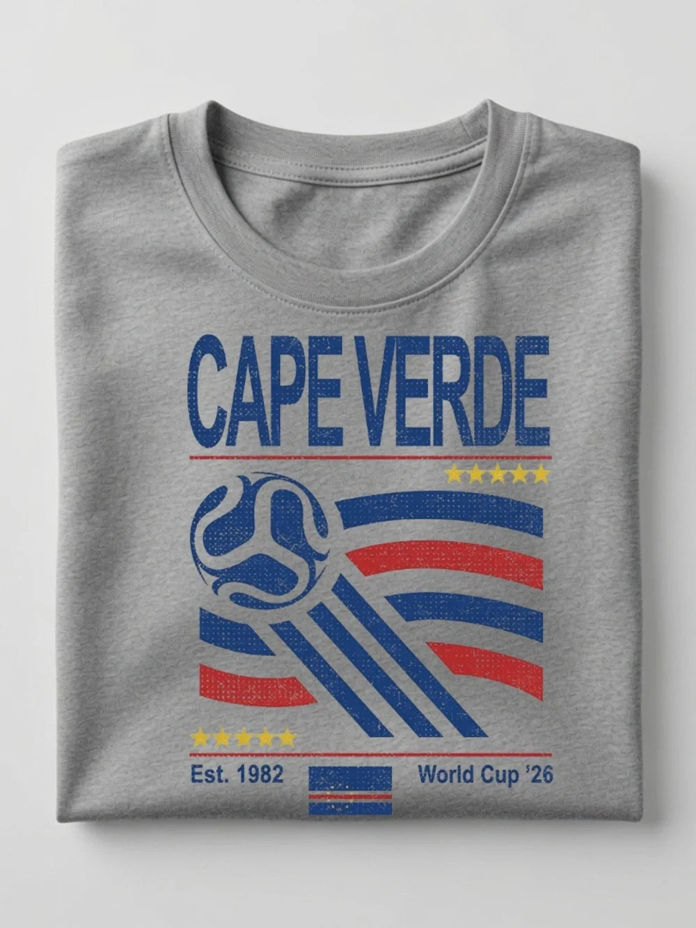 Cape Verde Graphic Short Sleeve Tee - Grey/Blue/Red